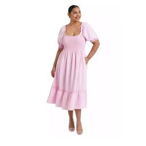 Hill House Pink Midi Dress